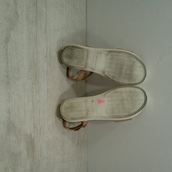 Franco Sarto Karlene Nude Platform Leather Sandals Size 6M - Picture 11 of 11